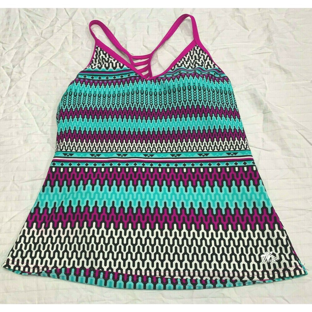ZEROXPOSUR WOMENS SWIM TANKINI TOP SIZE 12